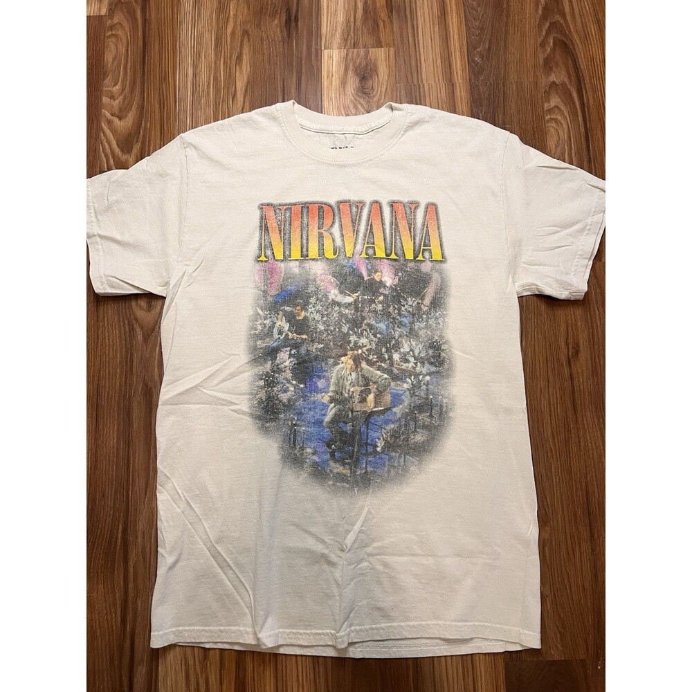 Nirvana MTV Unplugged T-Shirt Officially Licensed Vintage Style Print Grunge